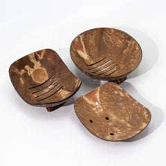 Natural Coconut Soap Dish - Oblong - 11cm product image 4