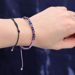 Zodiac Crystal Candle with Gemstone Bracelet - Aquarious product image 3