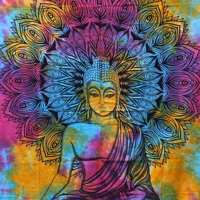 Double Cotton Bedspread + Wall Hanging - Peaceful Buddha product image