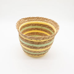 Seagrass & Straw Vase Shaped Baskets - Natural Yellow & Green - Set of 3 product image 3
