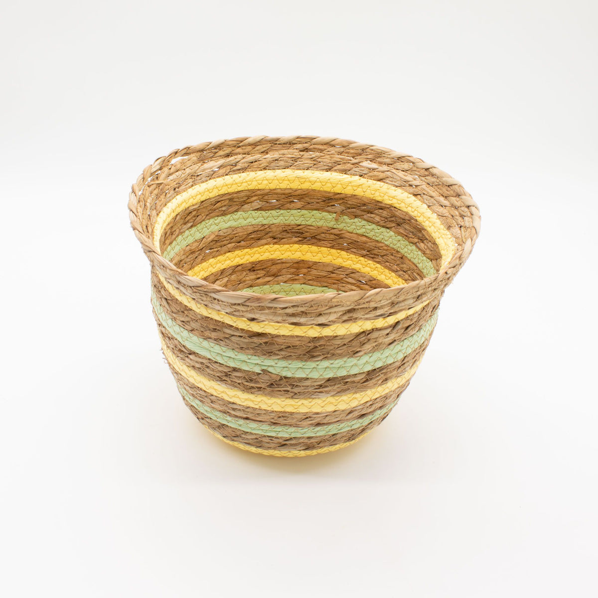 Seagrass & Straw Vase Shaped Baskets - Natural Yellow & Green - Set of 3 product image 3