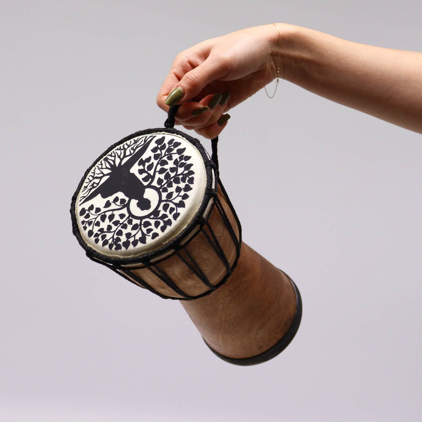 Buddha Wide Top Djembe Drum - 13cm product image