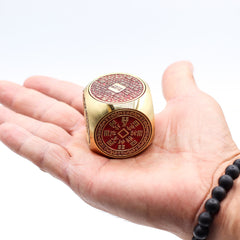 Feng Shui Fortune - Red & Brass Prosperity Cube - Flat product image 4