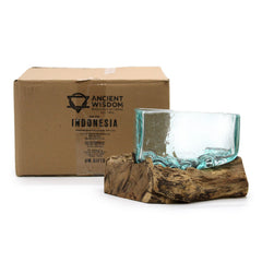 Molten Glass Tank on Wood with Stand - Medium Bowl product image 5
