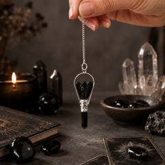 Angel Pendulum with Ring- Black Agate product image 4