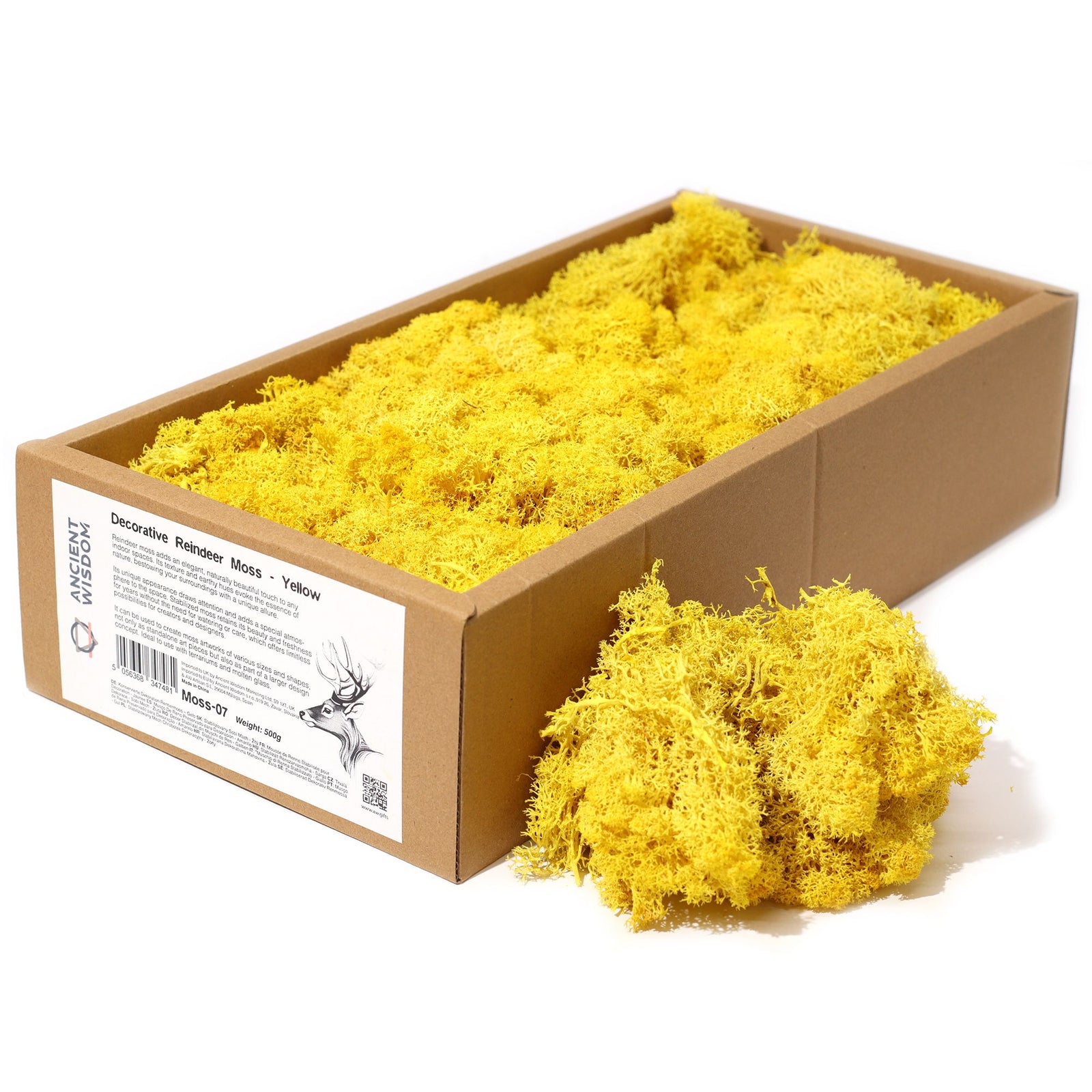 Decoration Reindeer Moss - Yellow - (approx 500gm) product image