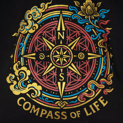 Iconic Classic Tote Bag - Compass of Life - Black 6oz product image 2