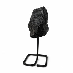 Mineral Specimen on Metal Stand - Black Tourmaline product image