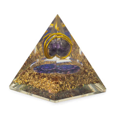Med Organite Pryamids 7x6cm - Wrapped Amythist - Copper Chips product image 2