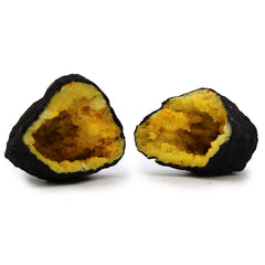 Coloured Calsite Geodes - Black Rock - Yellow product image 2