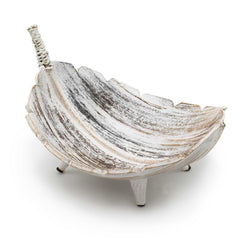 Coconut Leaf Large Fruit Bowl - Whitewash product image 2