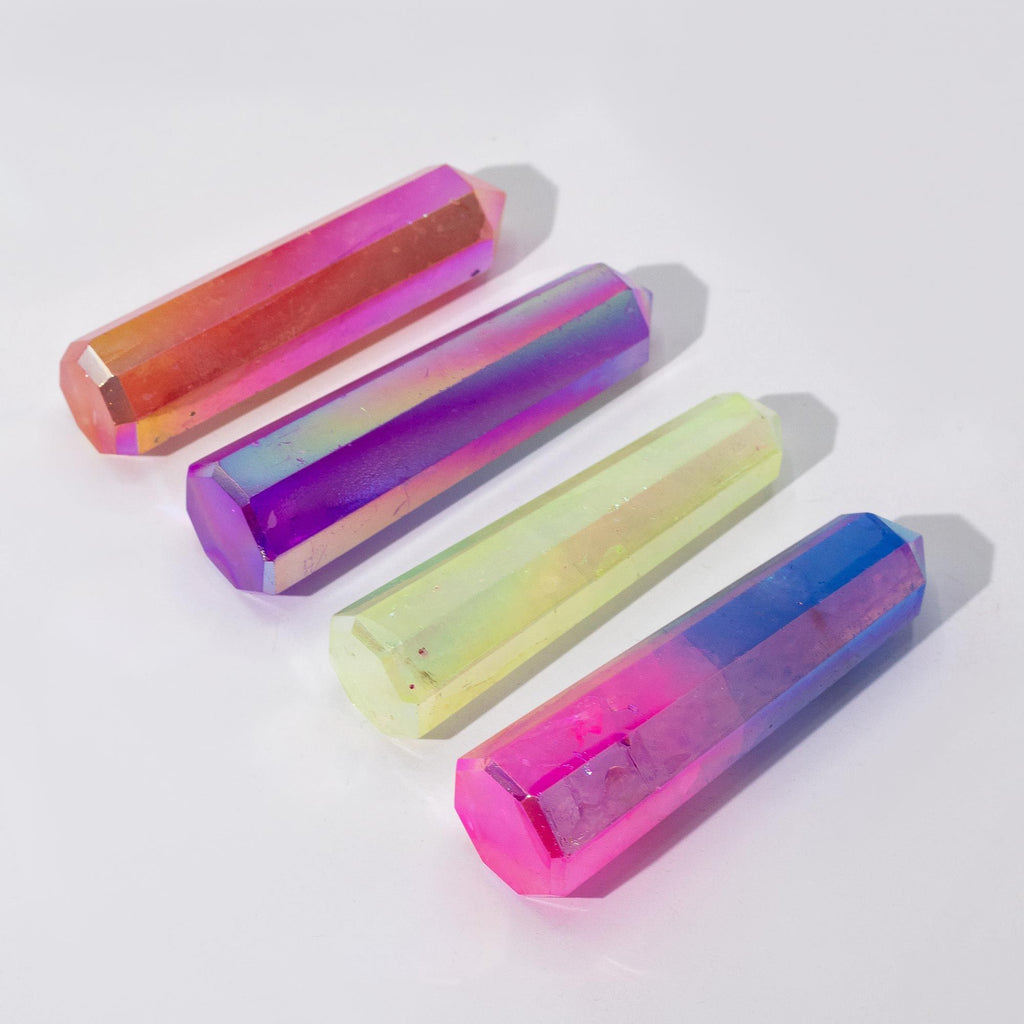 Gemstone Obelisk Point approx 9cm - Aurura Crystal Quartz - Pale Green product image 2