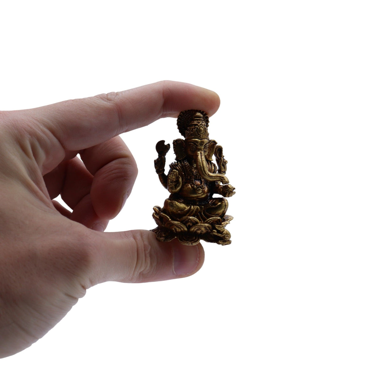 Brass Miniature Gods - Ganesha (52gms) - 49mm product image 3