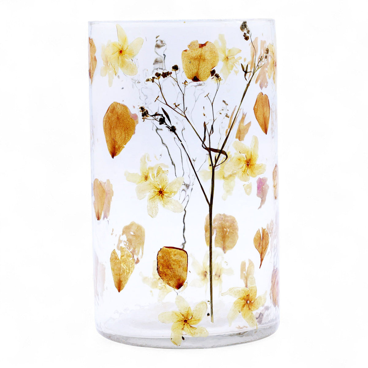 Natural Floral Glass - Tall Vase Candle Holder - Rose - (19x11cm) product image 2
