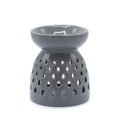 Classic Oil Burner - Teardrops Cutout - Grey product image 2
