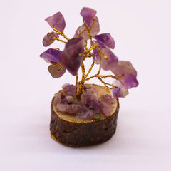Mini Gemstone Tree On Wood Base - Amethyst (15 stones) product image 2