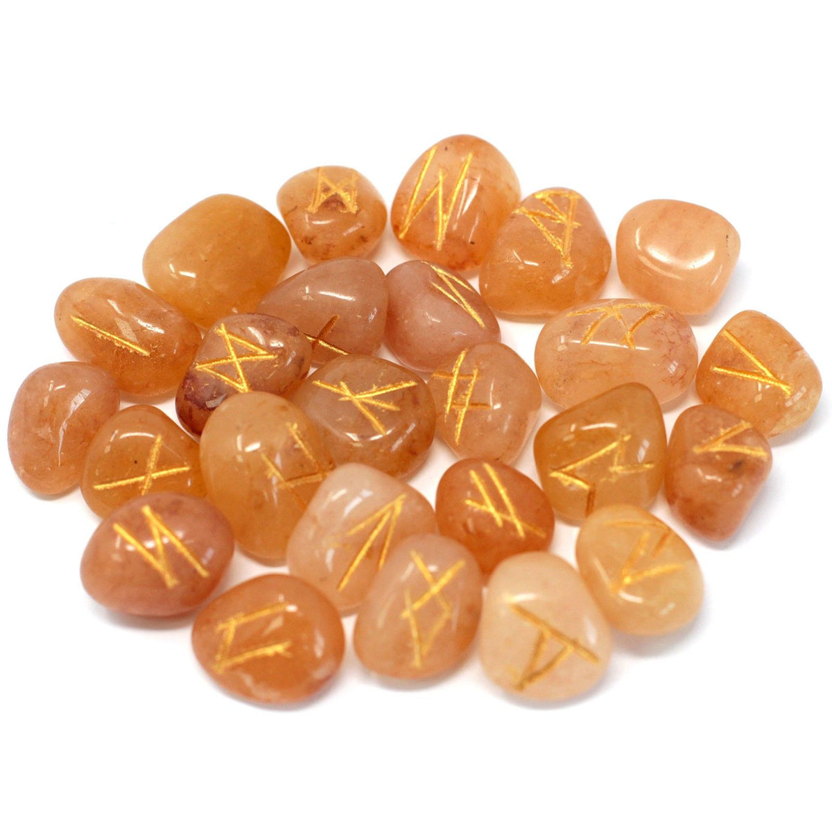 Runes Stone Set in Pouch- Yellow Aventurine product image 2