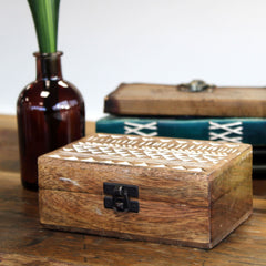 White Washed Wooden Box - 6x4 Slavic Design product image 4