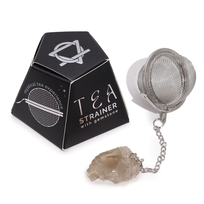 Raw Crystal Gemstone Tea Strainer - Smoky Quartz product image