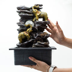 Tabletop Water Feature - 35cm - Elephants, Crystal Ball & Water Wheel product image 2