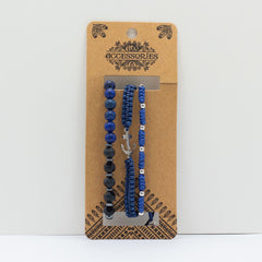 Mens Premium Bracelet Sets - Med Set Blues (asst) product image 3