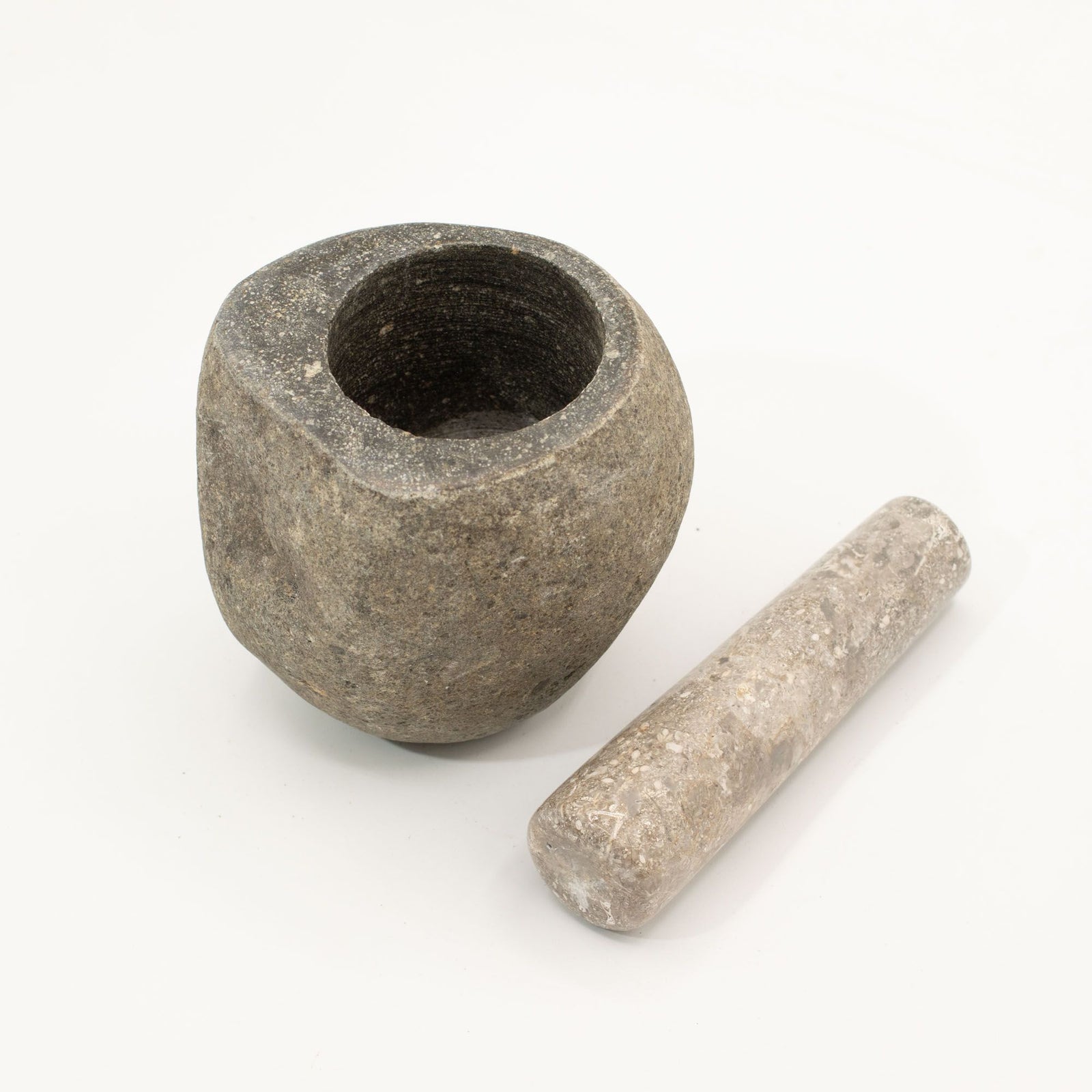 Natural Riverstone Decorative Pestle & Mortar -Medium (aprox 12x8cm) product image