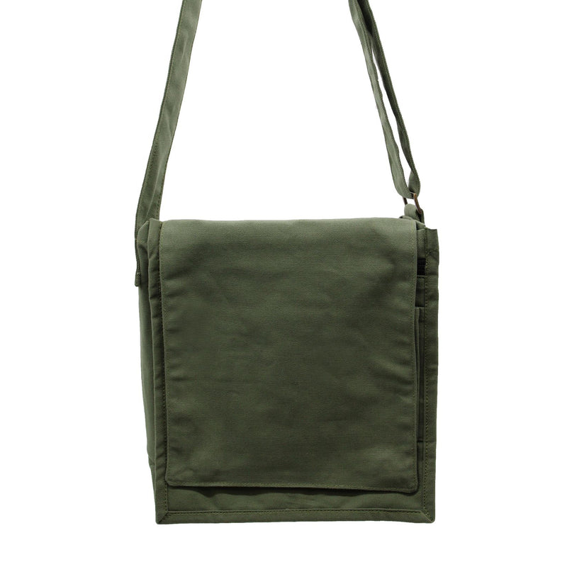 Cotton Canvas Messenger Bag - Green product image