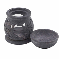 Small Soapstone Oil Burner 8cm - Om product image 4