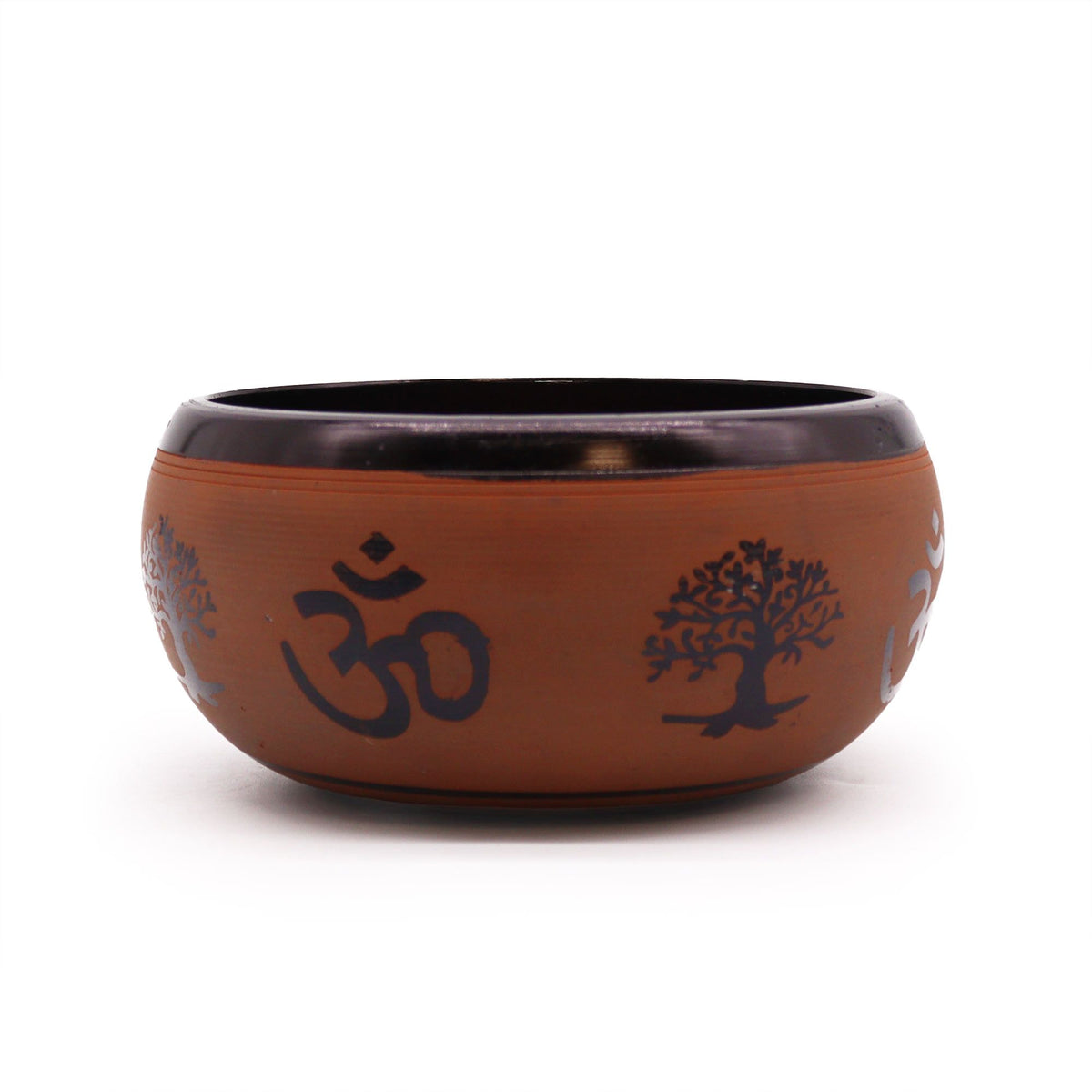 Earth Powder Singing Bowl - Clay Om Buddha - 16cm product image 3