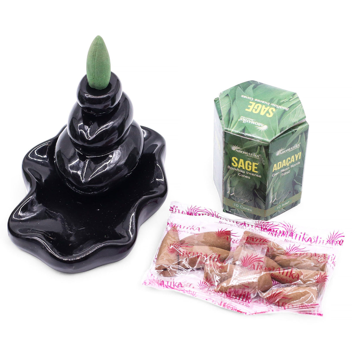 Pack of 10 Masala Backflow Incense - Sage product image 5
