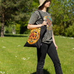 Iconic Classic Tote Bag - Dragon Yin & Yang- Black 6oz product image 7