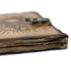 Leather Pentagon & Skull with Burns Detail Notebook (7x5") product image 6