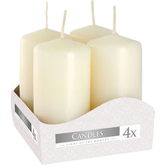 Set of 4 Pillar Candles 40x80mm - Ivory product image 3