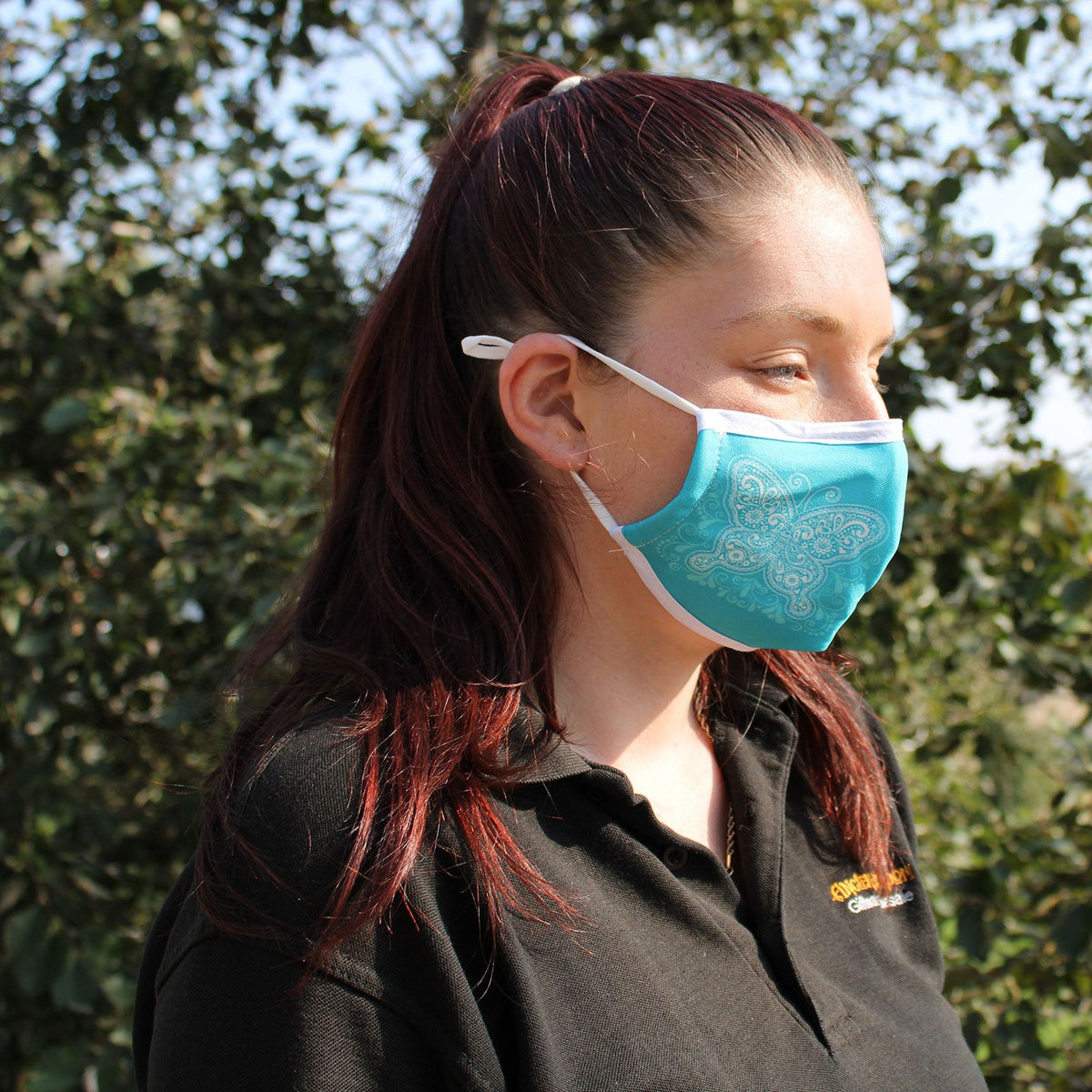Reusable Fashion Face Covering - Blue Butterfly (Adult) - product image 2
