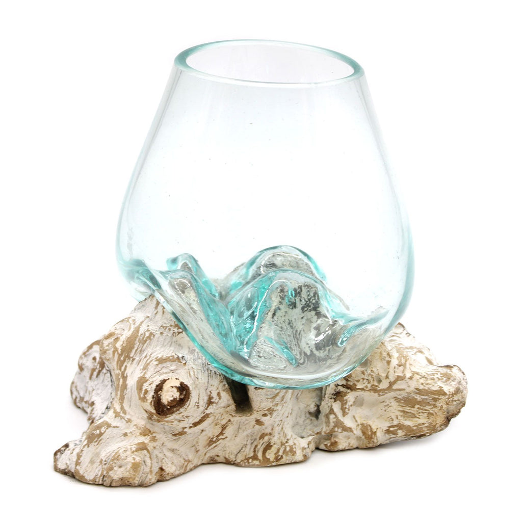 Molten Glass on Whitewash Wood - Large Bowl product image 4