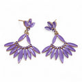 Lavender - Vintage Glass - Long Drop - Earrings product image