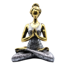 Yoga Lady Figure - Bronze & Silver 24cm product image