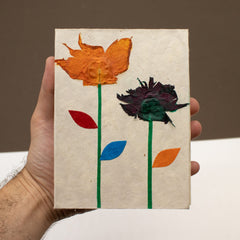 Med Lokta Notebook (15x12cm) - 45 leafs - Crafted Real Himalayan Floral Design product image 4