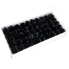 Craft Soap Flowers - Med Rose - Black product image