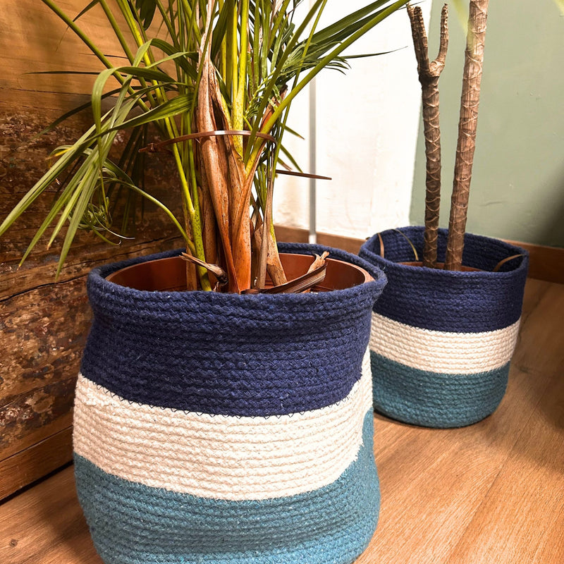 Set of 3 Evil Eye Jute Rope Baskets product image