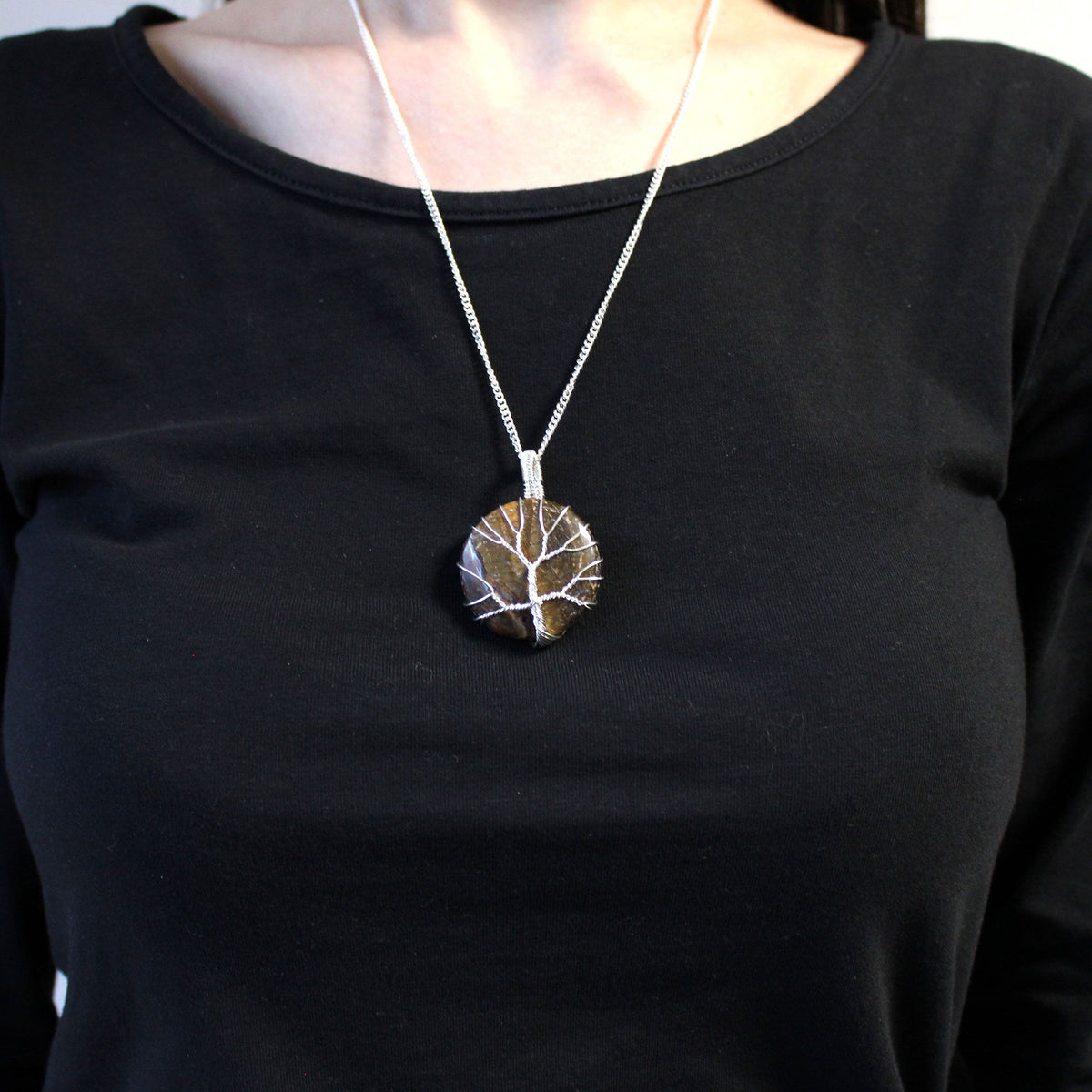 Tree of Life Gemstone Necklace - Tiger Eye product image 2