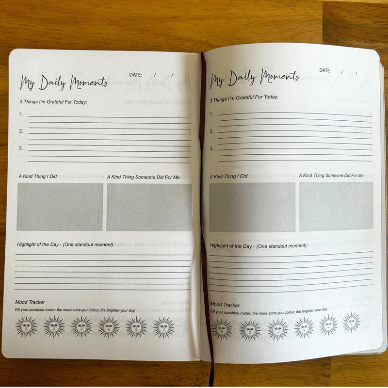 Ivory Gratitude Journal with Gold Lining - 120 pages - My Days are Full of Sun product image