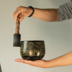 Cauldron Singing Bowl - Magic Mushroom - Yellow (15cm) product image 7