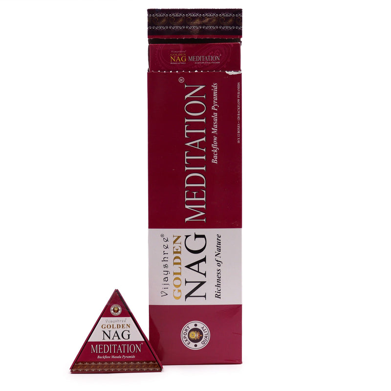 42g Jumbo Golden Nag - Meditation Backflow Incense Cones product image