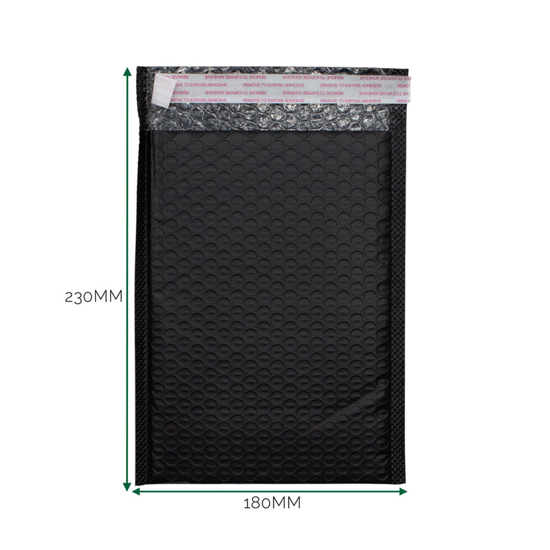 Black Poly Bubble Envelope (180x230+40mm) product image