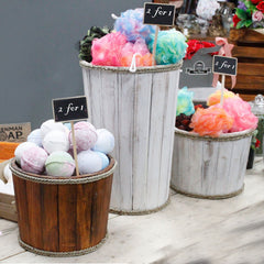 Name Large Wooden Storage Tub – Whitewash product image 2