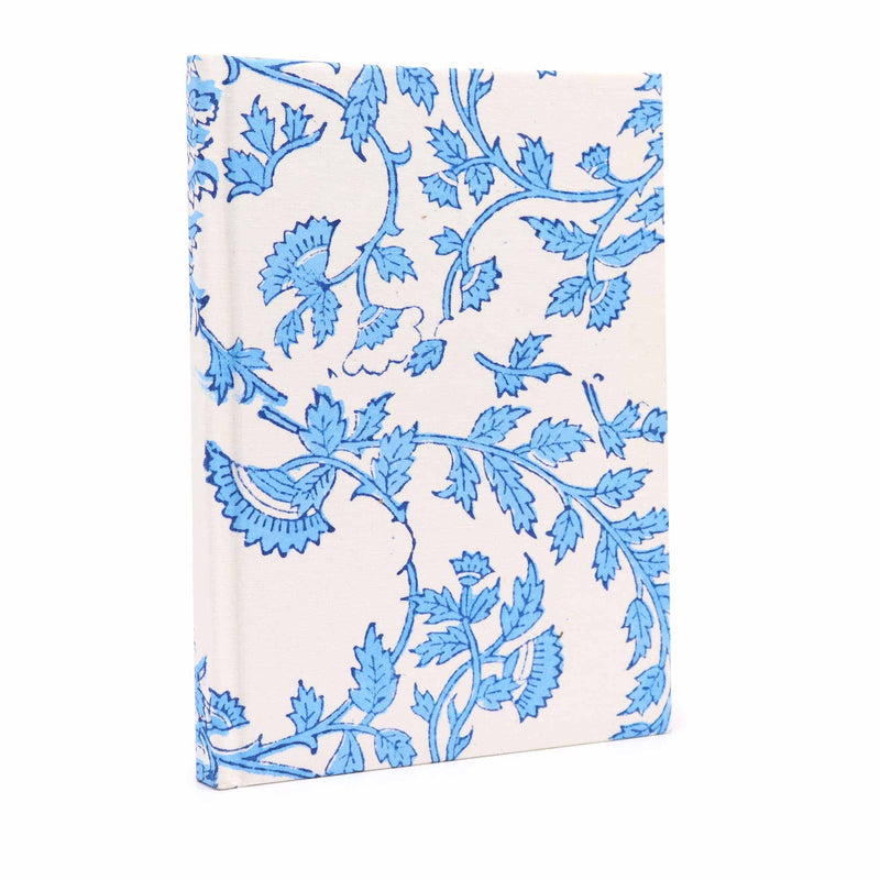 Cotton Bound Notebooks 20x15cm - 96 pages - Pale Blue Floral product image