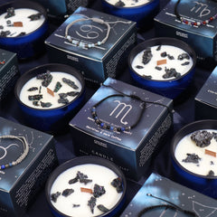 Zodiac Crystal Candle with Gemstone Bracelet - Scorpio product image 5