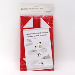 Flat Pack Gift Box - Medium Square (20x18.2x8cm) - Red product image 2