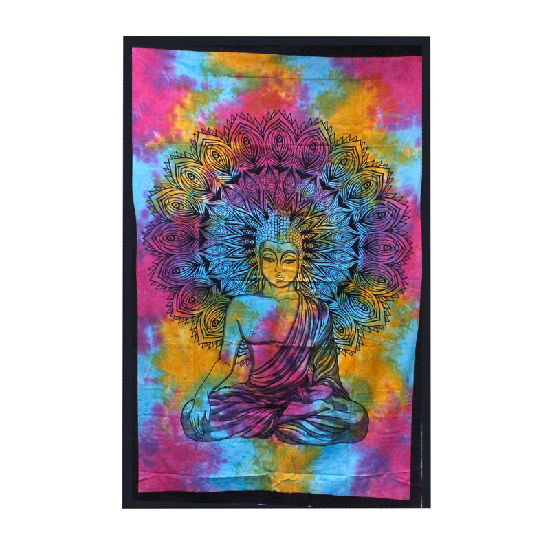 Single Cotton Bedspread + Wall Hanging - Peaceful Buddha product image